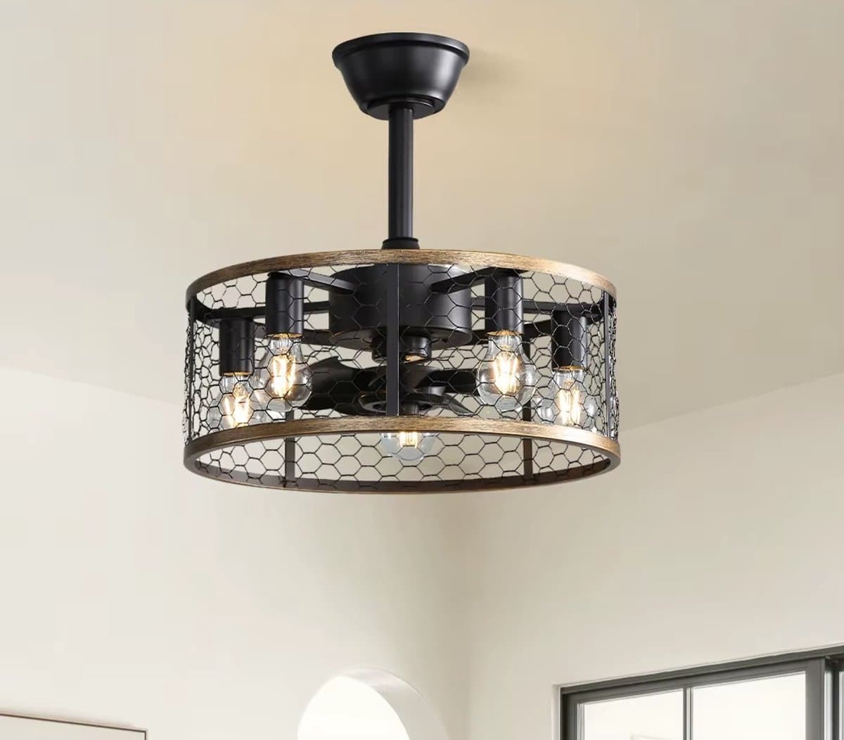 Equivera Plafonniere met Ventilator - Plafondventilator - Plafondventilator Afstandsbediening - Plafondventilator Slaapkamer - Plafond Ventilator met Verlichting - Plafondlamp - Plafonniere - Ideaal voor in uw slaapkamer! — afbeelding 1