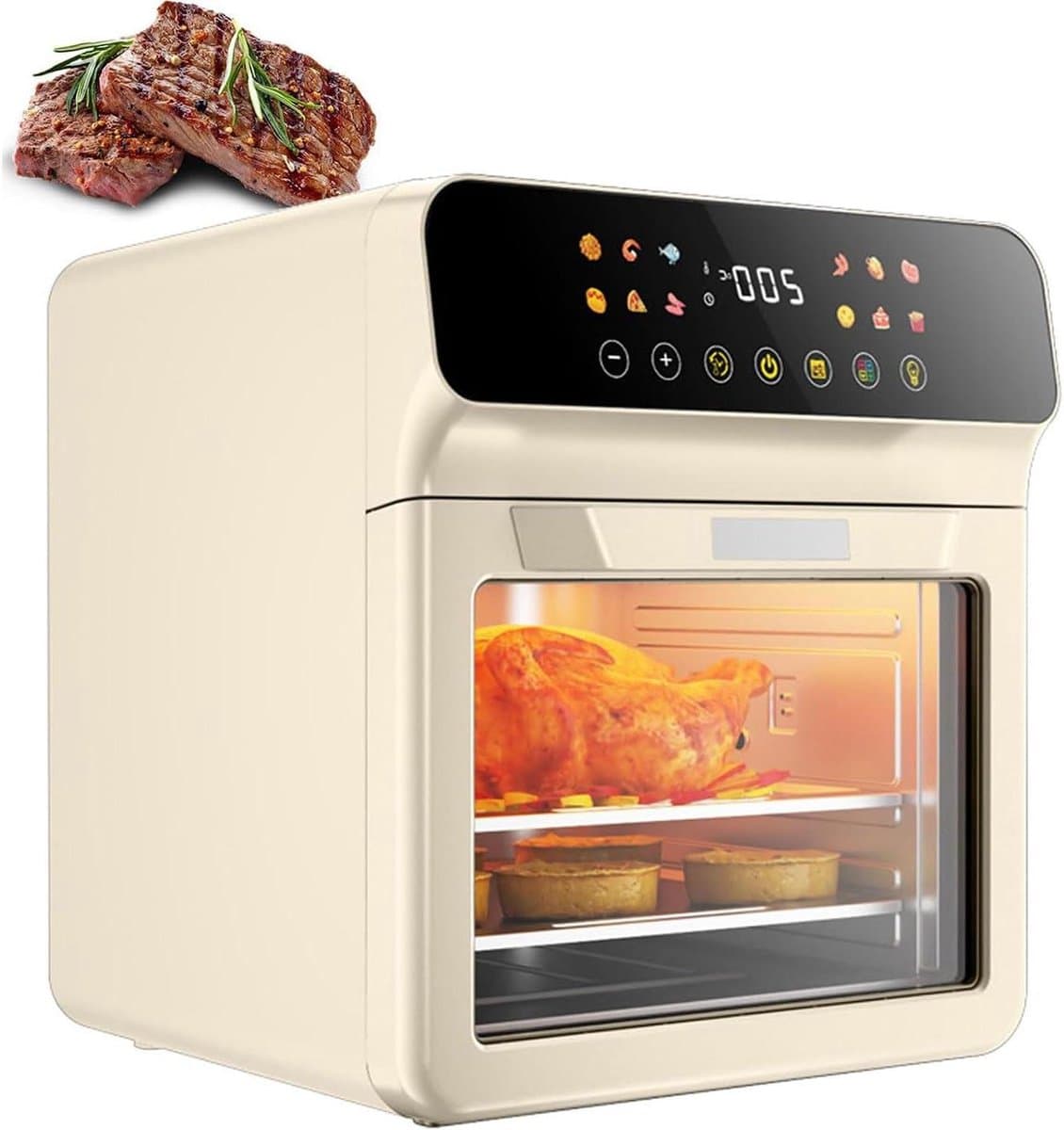 Heteluchtoven - Airfryer Broodrooster - Gezond Koken - Grote Capaciteit - 12 Liter - Wit — afbeelding 1
