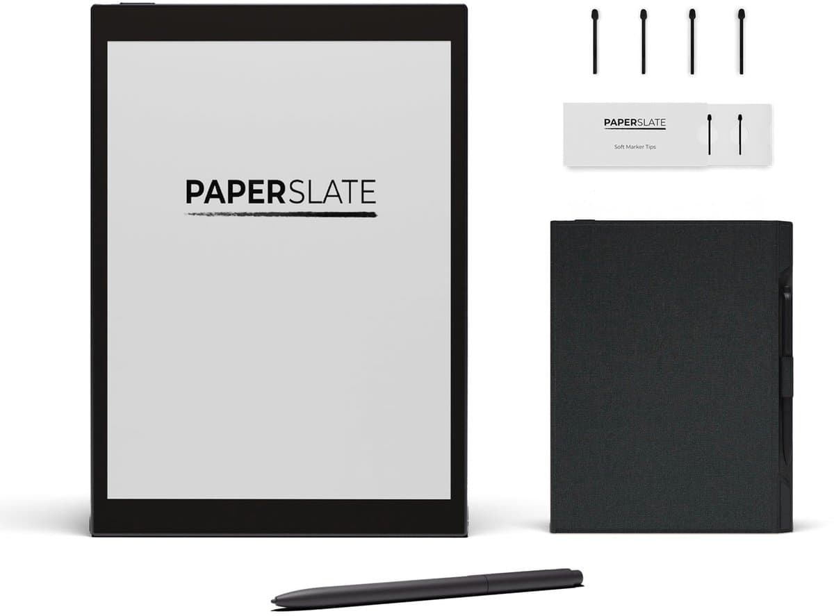 Paperslate Pack Pro Digitaal notitieboek + Grijze hoes + 4 Markeerpunten — afbeelding 1
