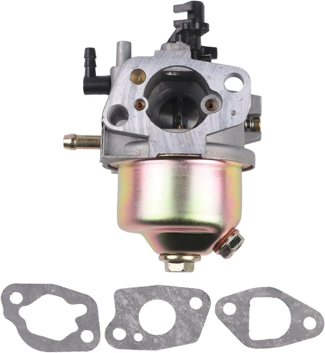 Carburateur Grasmaaier - Motoronderdeel - Motoronderhoud - Precieze Montage - 170cc - Zilverkleurig — afbeelding 1