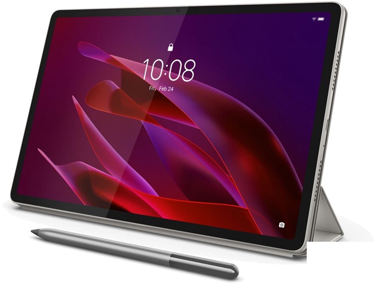 Lenovo Yoga Tab QCM8650Q - Tab QCM8650Q Serie - 11.1 inch - 8/256GB WiFi - Seashell - 3.2K 144 Hz - Met Rysik en Toetsenbord — afbeelding 1