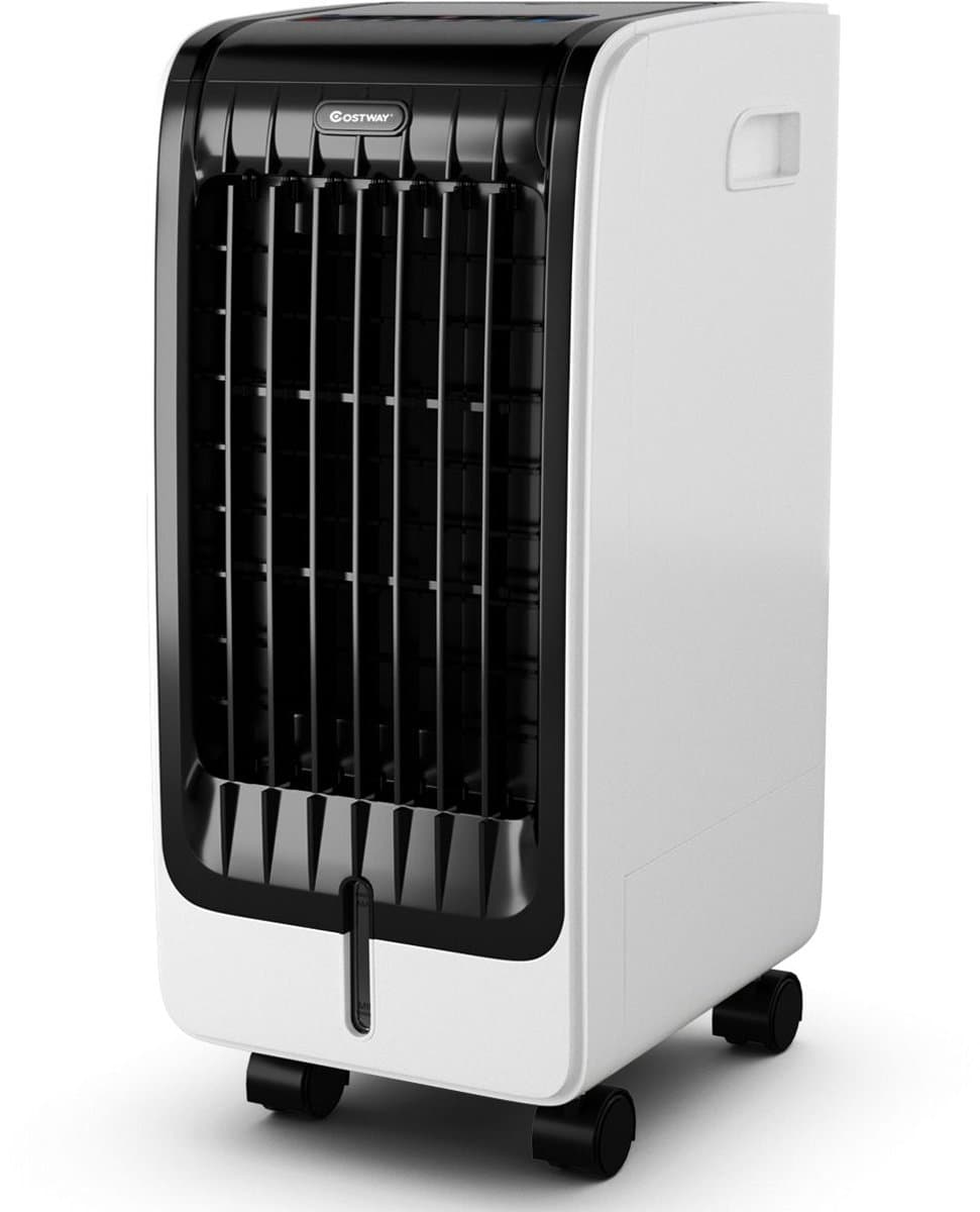 SureDeal® - Luchtkoeler - 6L - Verdampingskoeler met Afstandsbediening -Timer - 3 Snelheden - Zwart/Wit - Draagbaar — afbeelding 1