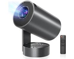 Mini Beamer Draagbaar - 4K Resolutie - 60 Watt Lichtbron - Zwart - Voor Thuisbioscoop En Reizen