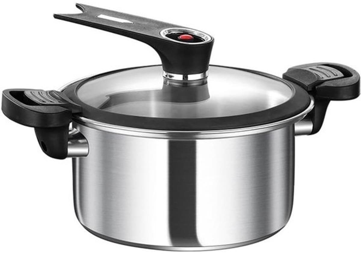 Druk slowcooker - Multicookerpot - Koken met meerdere functies - Antiaanbaklaag - 3.5 Liter - Zilverachtig zwart — afbeelding 1