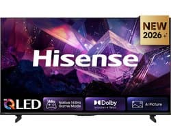 Hisense 75E7S PRO SmartTV - 75 inch - 4K Hi-QLED - 2026 - Native 144Hz Game Mode - Hi-QLED Colour - Built-in Subwoofer - AI Picture - AI Smooth Motion - AMD FreeSync Premium - Dolby Vision Atmos