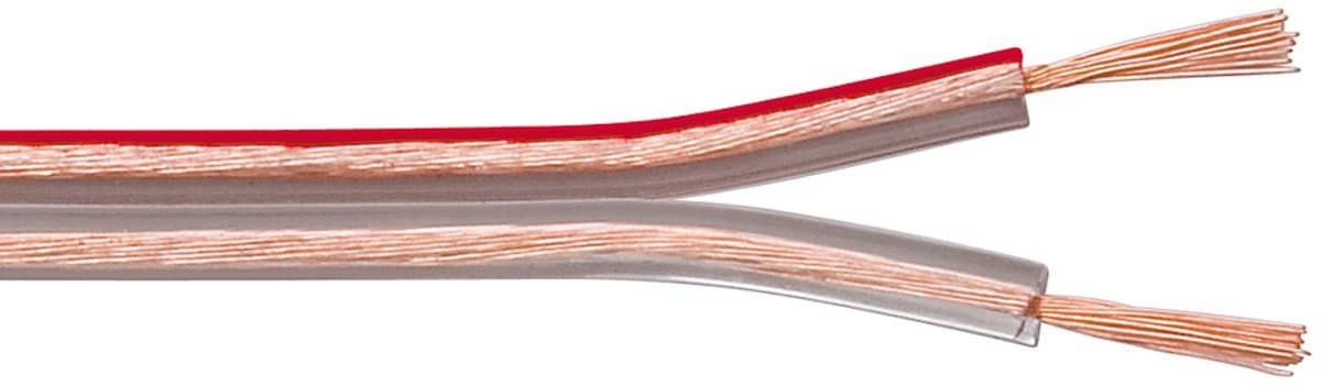 Goobay Luidsprekerkabel transparant, 25 m rol, doorsnede 2 x 2,5 mm² — afbeelding 1