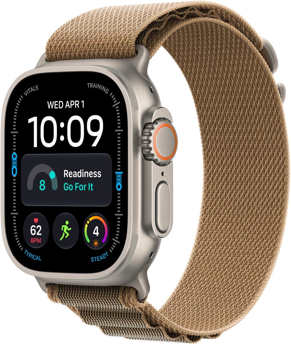 Apple Watch Ultra 4 - Wifi + 5G - 49 mm - Natural titanium - Alpine-bandje - M — afbeelding 1