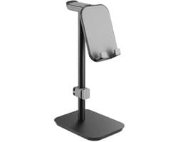 Hoofdtelefoonhouder met kantelbare telefoonstandaard - Aluminium en ergonomisch ontwerp voor thuis en kantoor