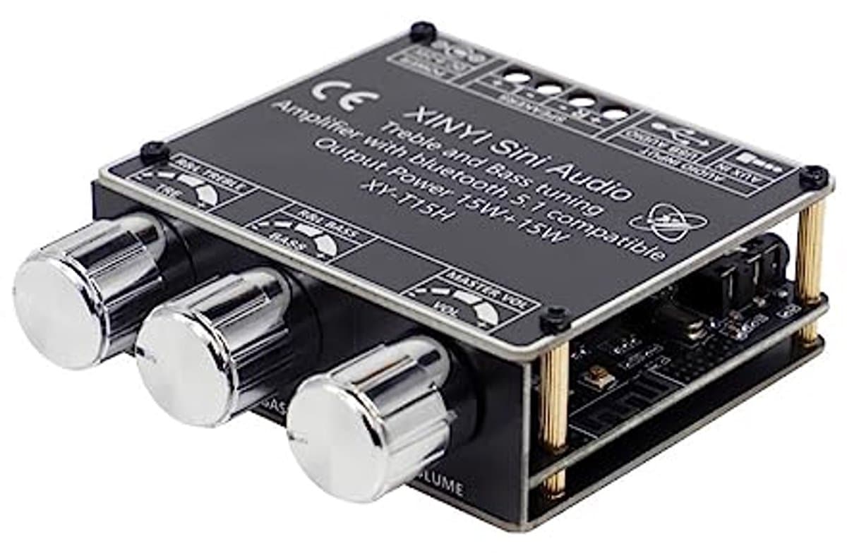 Bluetooth Digitale Versterker 2.0 Stereo Module met Hoge en Lage Bass Aanpassingen — afbeelding 1