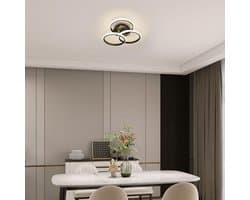 Dimbare LED-plafondlamp 40CM, 42W - Modern zwart met afstandsbediening