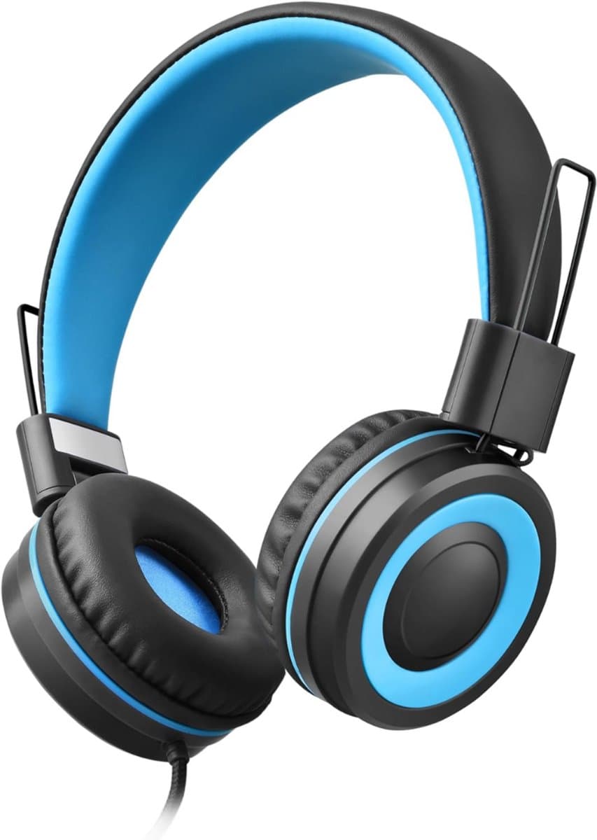 Koptelefoon kinderen met draad - Kinderkoptelefoon - Bedrade hoofdtelefoon - Veilig volume - School - Tablet - Laptop - Reizen - Muziek luisteren — afbeelding 1