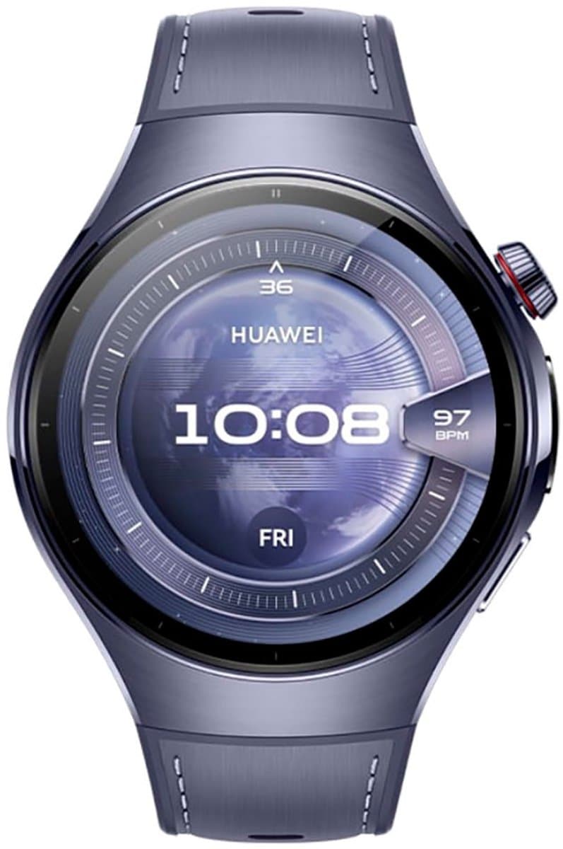 HUAWEI Watch 5 46 mm Grijs-Paars / Composietbandje / Titanium van luchtvaartkwaliteit / X-TAP / eSIM-bellen / GPS / ECG / Bluetooth 5.2 / Smartwatch / Compatibel met iOS en Android — afbeelding 1