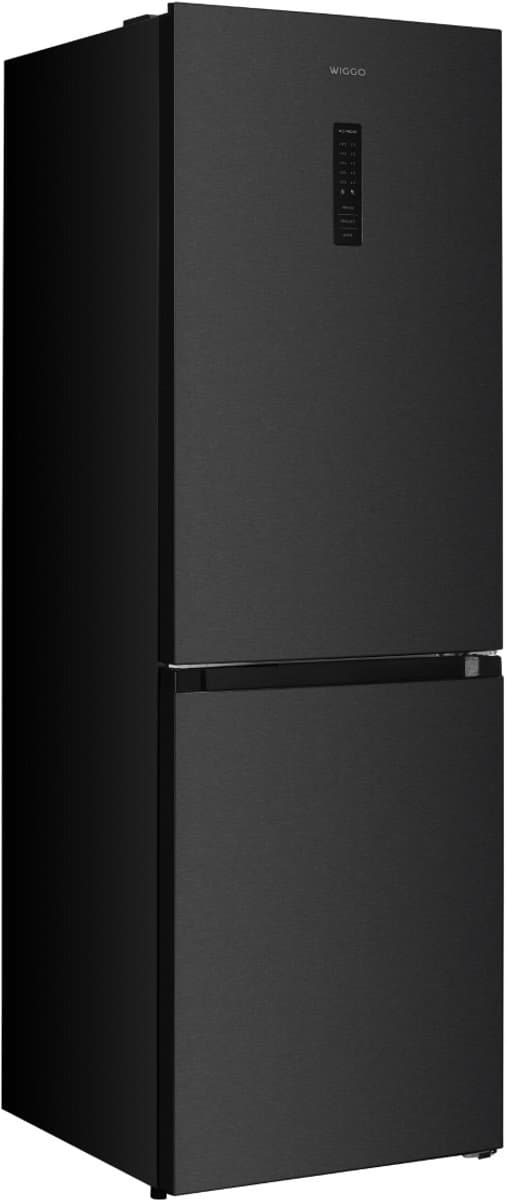 Wiggo WR‑CD18NFB(DX) – Koel‑Vriescombinatie – 323 L – No Frost – 2 Deuren – 39 dB – Energieklasse B – 5 Jaar Garantie – Donker Roestvrijstaal — afbeelding 1