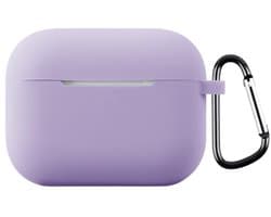 Telestore - hoesje geschikt voor AirPods Pro 3 soft case cover - paars - TPU hoesje Beschermhoes - AirPods Pro 3 Cover - AirPods pro 3 hoesje - Geschikt voor Apple AirPods Pro 3 - gel hoesje met sleutelhanger