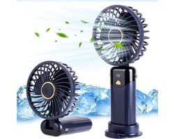 Draagbare Mini Handventilator - USB Bureauventilator met 6 Snelheden - Opvouwbare Reisventilator voor Thuis, Kantoor, en Reizen