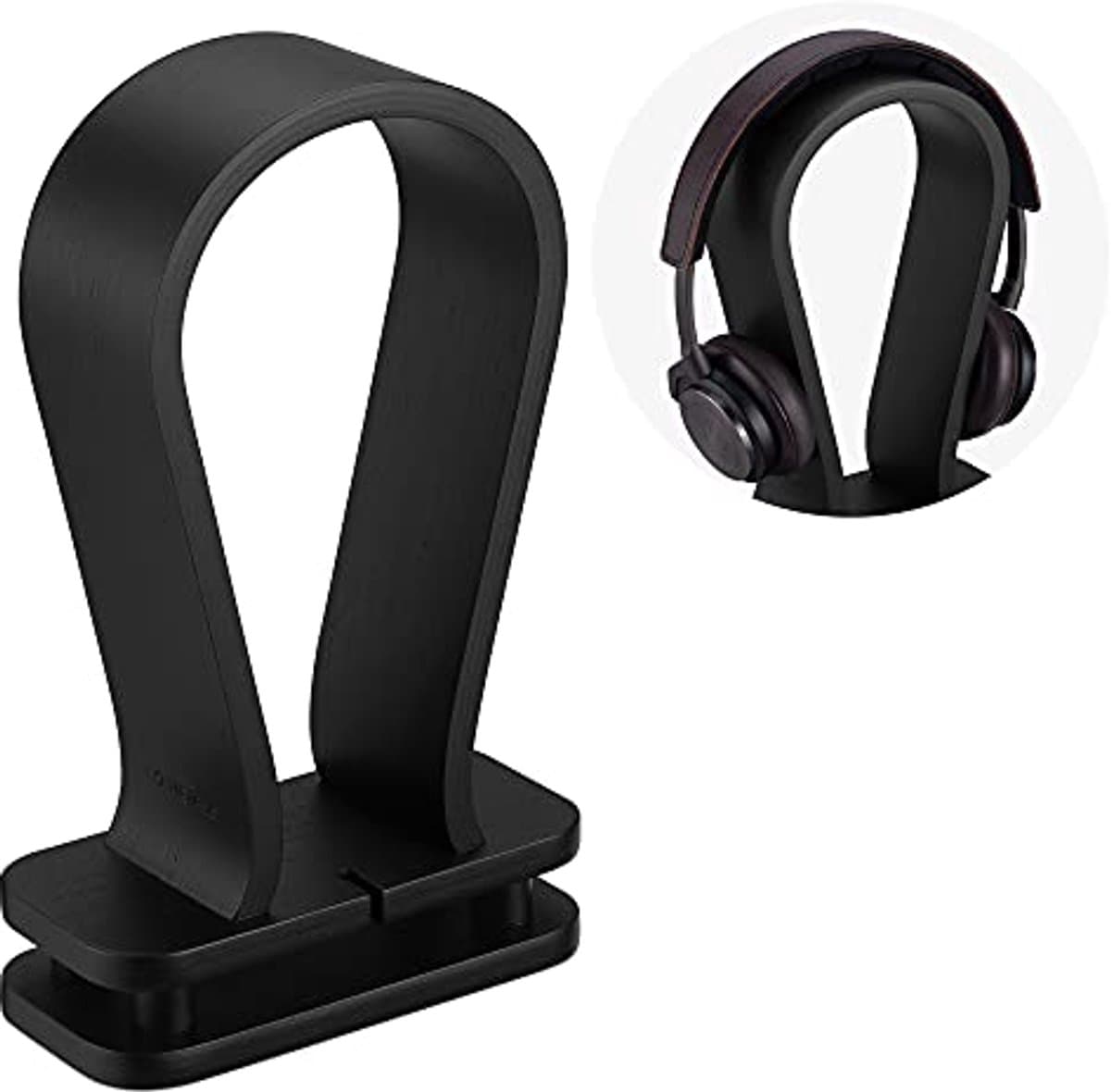 Houten Hoofdtelefoonhouder - Universele Houder met Kabelbeheer - Minimalistisch Design — afbeelding 1