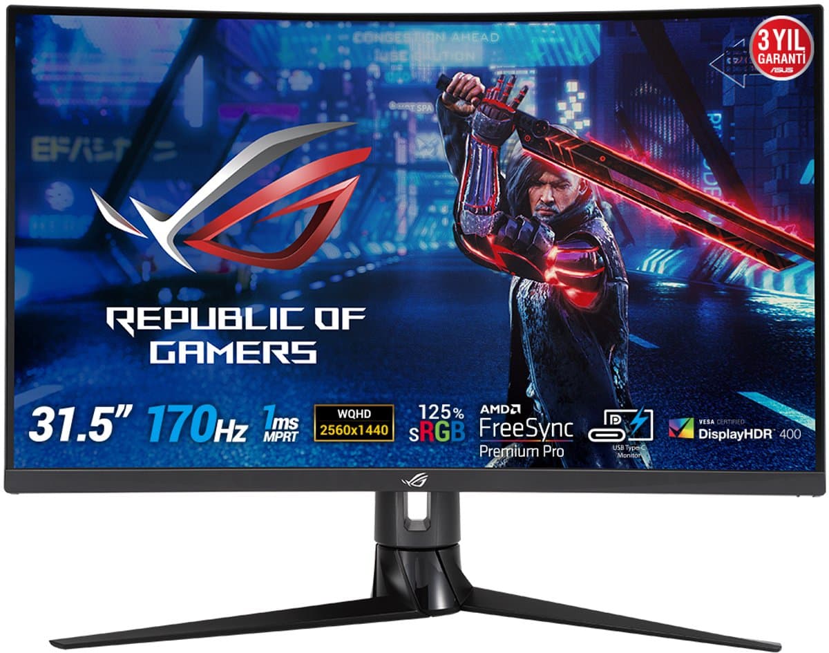 ASUS ROG Strix XG32VC - QHD Gaming Monitor - 170Hz - 32 Inch — afbeelding 1