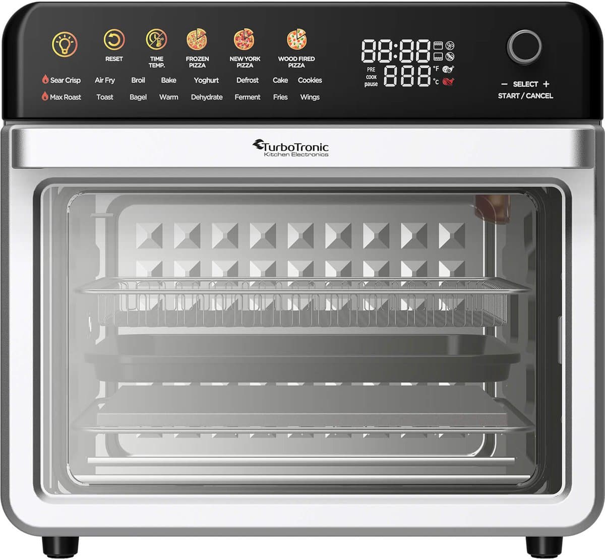 TurboTronic AFO310 Airfryer XXL en Vrijstaande Mini oven – Enkel Deur - 34 Liter – Zilver — afbeelding 1