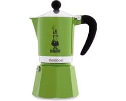 Bialetti Rainbow Groen 3 Kops – Espressopot – Aluminium – 130 ml