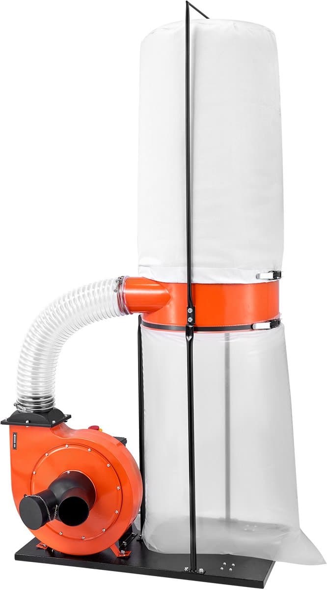 Stofafzuigsysteem Werkplaats - Zaagselafzuiger - 1869 m³/uur Luchtstroom - 2,5 Micron Filtratie - 1,5 pk Motor - Stofzak 132,5 L - Filterzak 159 L — afbeelding 1