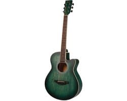 Akoestische Gitaar - Westerngitaar - Voor Beginners - Linde Body - Groen - ColourTune Series