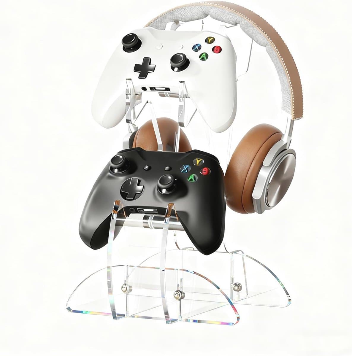Ergonomische Headset Stand en Controller Houder van Acryl voor Gaming en Kantoor — afbeelding 1