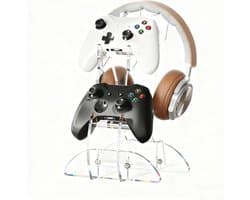 Ergonomische Headset Stand en Controller Houder van Acryl voor Gaming en Kantoor