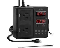 Digitale Thermostaat met Outlet voor Verwarming en Koeling - Temperatuurregelaar Plug and Play