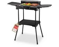 TZS First Austria Elektrische BBQ - met Grillplaat - 2200 W - Grilloppervlak 39.5 x 24cm - Zwart