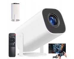 Mini Projector - 5G WiFi Bluetooth Beamer - 2+16G RAM - 200 ANSI - 1080P - Android 12.0 - Bluetooth 5.0 - 180° Verstelbaar & Auto Keystone - Wit - Dubbele luidsprekers - Groot scherm van 30–200 inch