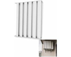 Airco Windgeleider - Luchtstroom Omleider - Comfort Buiten - 75° Hoek Ontwerp - 65x65cm - Zwart