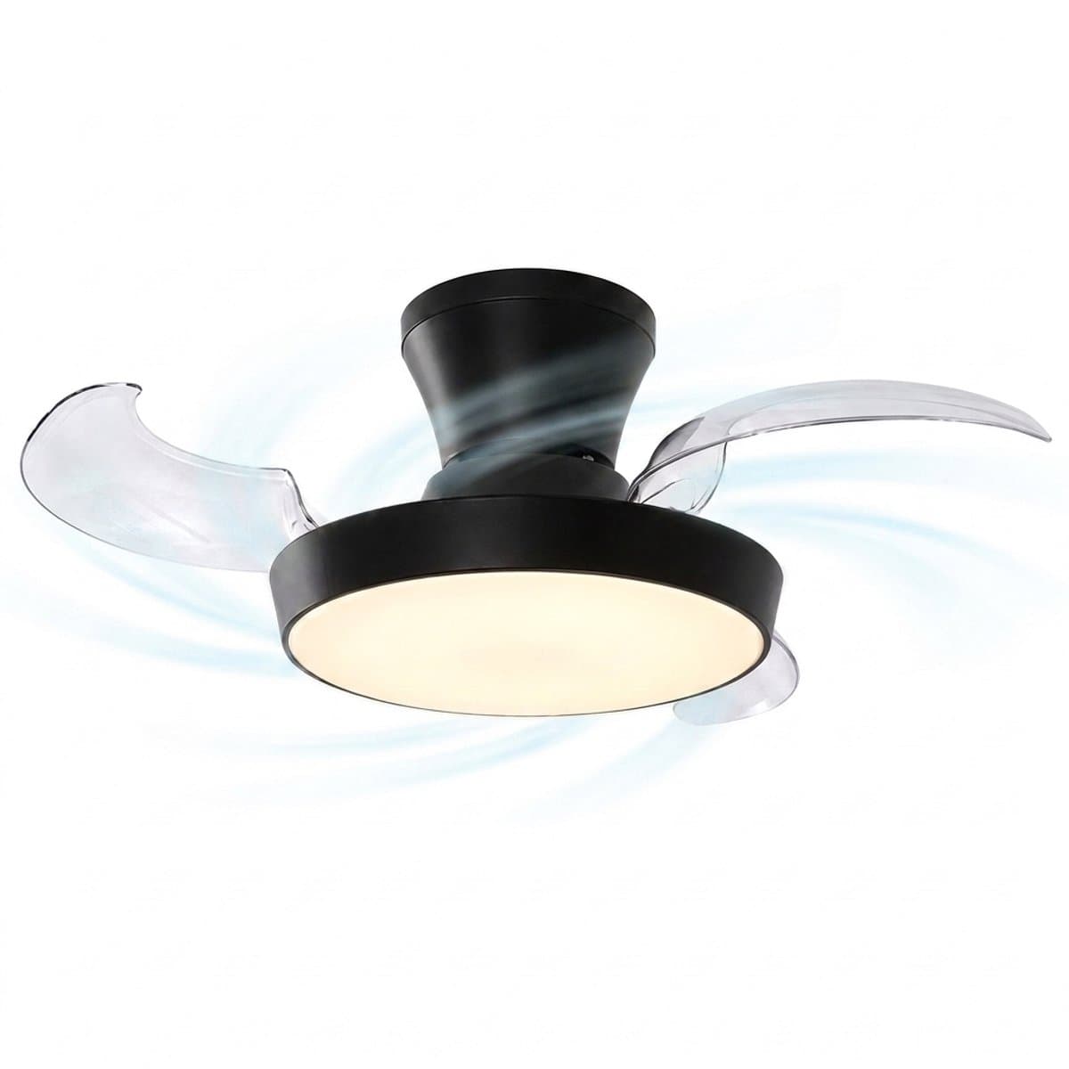 Evolar Plafondventilator met Verlichting - 71 cm -Stille Plafondlamp met Ventilator - Dimbaar Warm Wit Licht (LED) - EVO-CF3050BW — afbeelding 1