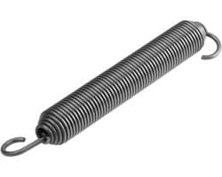 Verlengveer 187 mm - Draaddiameter 2,3 mm - Buitendiameter 22 mm - Veerstaal - Betrouwbare spanningsondersteuning - Grasmaaierveer