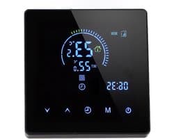Digitale Thermostaat - Slimme Regelaar - Vloerverwarming Instellen - Energiebesparend Schema - 1.6x3.4x3.4 Inch - Zwart