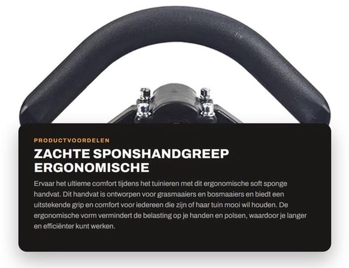 Sponshandgreep Ergonomisch - Handgreep - Voorhandgreep - Zachte Handgreep - Grasmaaier - Bosmaaier — afbeelding 1