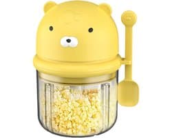 Elektrische Knoflook Hakker - Mini Keukenmachine - Snel Ingrediënten Snijden - Draadloos en Compact - 350 ml - Geel