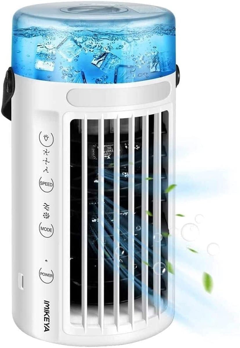 Draagbare Air Cooler - Mini Ventilator Luchtkoeler - Persoonlijke Koeling - 4-in-1 Multifunctioneel - 480ml Tank - Multi — afbeelding 1