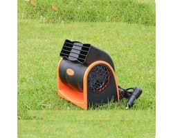 Mini Ventilator Auto - Auto Koeler Vrachtwagen - Comfortabel Rijden - Sterke Wind Twee Snelheden - 19x16x14 cm - Zwart
