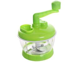 handmatige keukenmachine, multifunctionele handslinger vleesmolen voedselhakmolen met schaal compacte krachtige groentehakselaar ui dicer voor vlees, fruit, wortelen, kruiden, sla, salade (6 maanden)