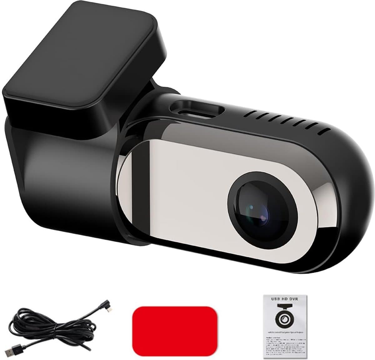 SnelShoppen - USB-dashcam voor auto, 360 graden rotatie, ADAS-ondersteuning, groothoek 140°, nachtzicht, DVR-dashboardcamera voor Android-navigatie, l — afbeelding 1