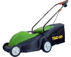 Elektrische Grasmaaier - Duwmaaier Grasmaaier - Gazon Onderhouden - Krachtige 1800W Motor - 34 cm Maaibreedte - Zwart