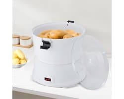 Elektrische Aardappelschilmachine - Automatische Schilmachine Keuken - Snel Groenten Schillen - 85W Pure Koper Motor - 0.8 kg Capaciteit - Wit