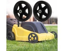 SnelShoppen - Vervangwielen 2pcs Ø200mm voor Grasmaaier, Duurzame Rubber en Polyurethaan, Hoge Stabiliteit en Grip voor Diverse Terrains