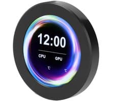 SnelShoppen - AIO Screen Monitor voor CPU Temperatuur, 360 Graden Rotatie, 2.1in IPS LCD Paneel, Realtime Temperatuurweergave voor PC Upgrades, 9PIN T