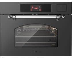 ILVE Compact 45cm 3 in 1 oven/stoom/mag Nost. Mat Grafiet Chroom - Inbouw
