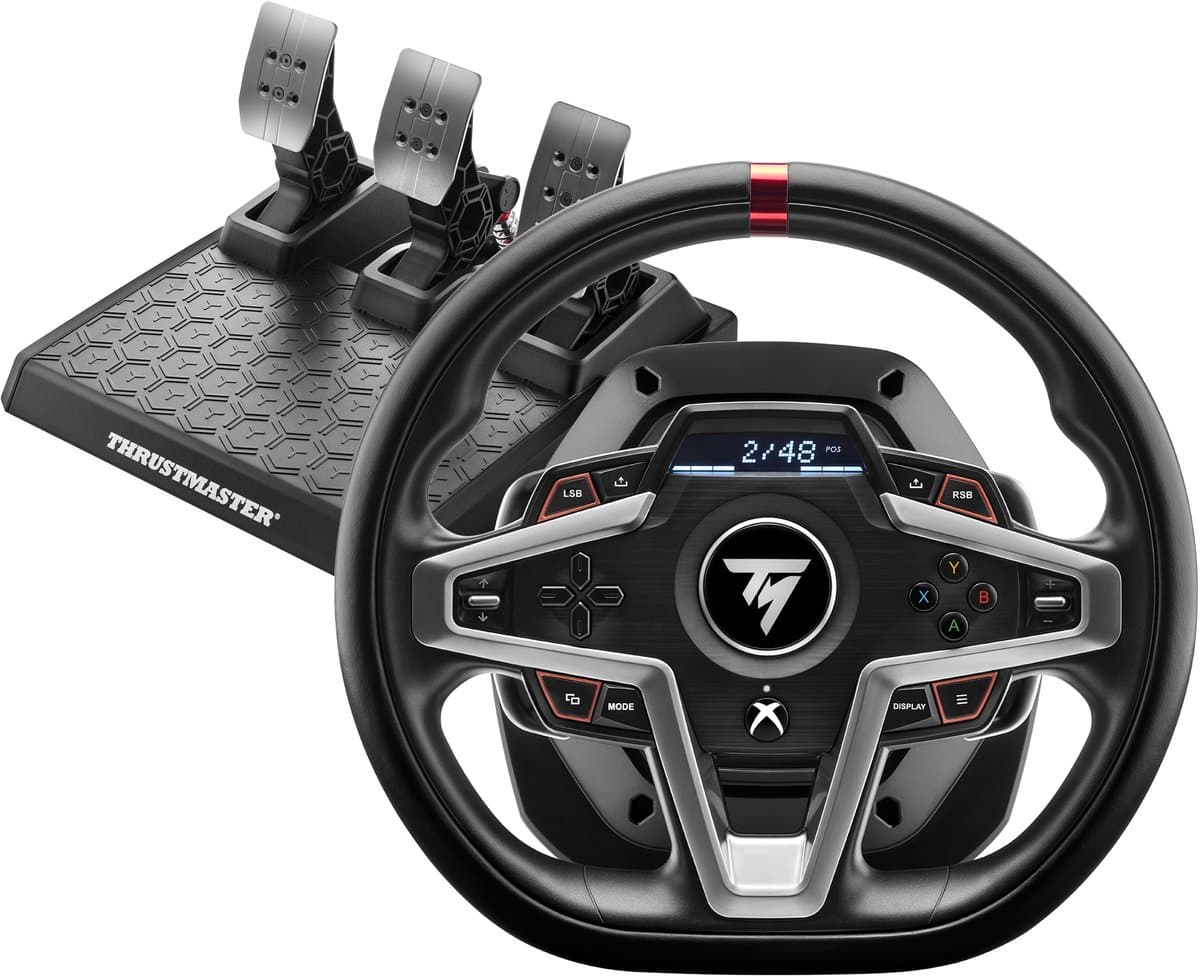 Thrustmaster T248-X – Racestuur en 3 Pedalen - Force Feedback & Magnetische Flippers - PC/Xbox Series X|S - geschikt voor Forza Horizon 6 — afbeelding 1