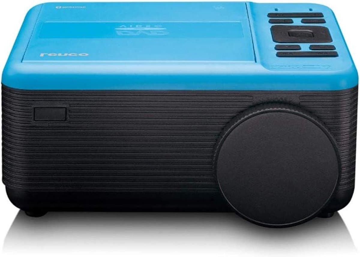 Bluetooth beamer - Mini Beamer met DVD speler - 2800 lumen - 30.000 uur levensduur - Full HD - Bluetooth 5.0-2 x HDMI - USB - SD - AV-in - VGA - blauw Beamer — afbeelding 1