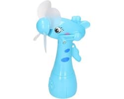 Waterspray ventilator - giraffe - blauw - voor kinderen - waterverstuiver - zomerventilator - 15 cm