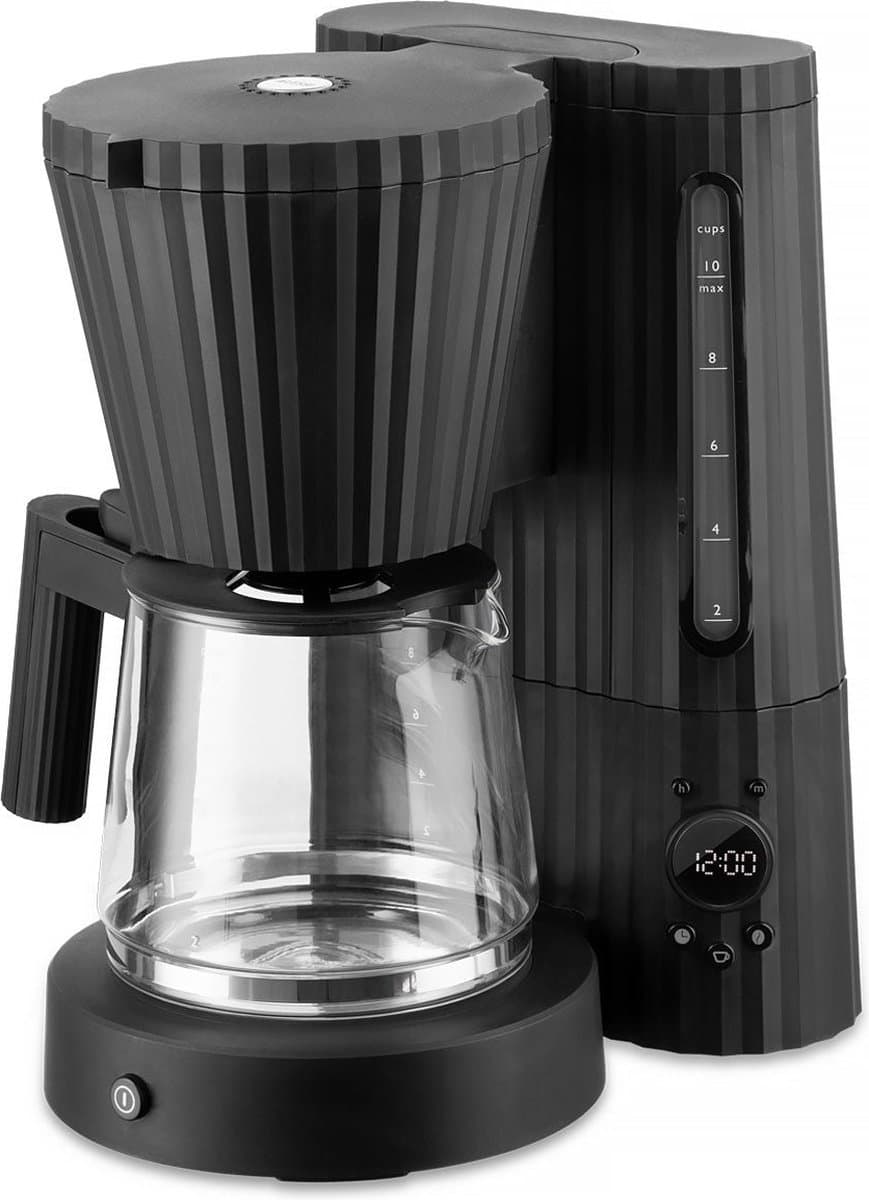 Alessi Plissé Koffiezetapparaat Zwart — afbeelding 1