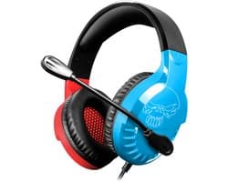 Spirit of Gamer Headset – Kinder Koptelefoon - Koptelefoon - Microfoon – Geschikt Voor Headset Nintendo Switch/PS5/PS4/Xbox Series X/S/Xbox One/Pc – Ruisonderdrukkende Microfoon – Verstelbare hoofdband – Helder geluid – Blauw/Rood/Zwart